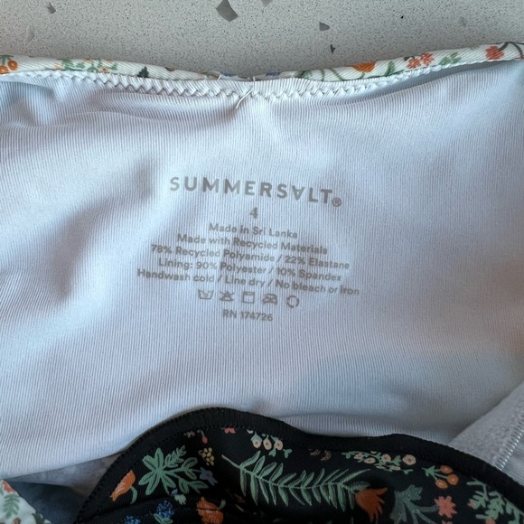 Summersalt x Rifle Paper Co size 4 Menagerie Ruffle Oasis one-piece swimsuit - Picture 3 of 4